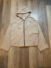 Nike Women  s Full Zip Hoodie Beige Sportswear Medium