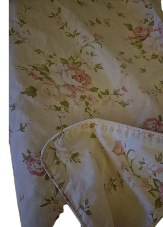 Rachel Ashwell Simply Shabby Chic TWIN Set  Pale Yellow Pink & Green Flora l - Image 2 of 4