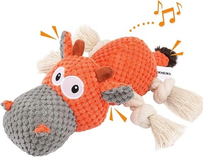 IOKHEIRA Dog Plush Toy for Large Aggressive Chewers,Indestructible Dog Squeaky
