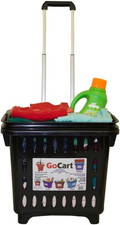 Gocart, Black Grocery Cart Shopping Laundry Basket on Wheels