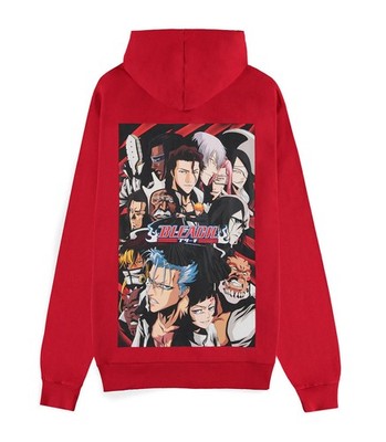 Bleach Kapuzenjacke Character Collage Hoodie Rot Ichigo Kurosaki Sword Logo
