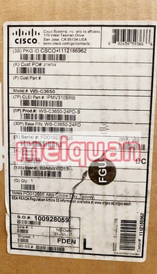 NEW CISCO Catalyst-3650 WS-C3650-24PD-S   Fast Delivery！