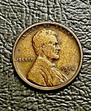1914-S Lincoln Cent Coin 1c BN•VG/XF• Key Date