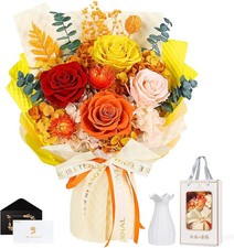 Preserved Roses, 2 Day Shipping, Valentine's Gifts For Her,  Orange