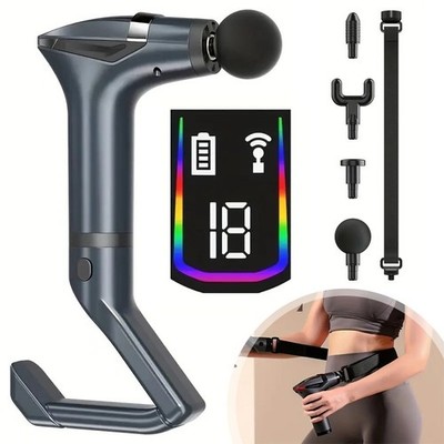 Massagepistole Electric Massage Gun Muskel Muscle Massagegerät 12 Gänge +4 Köpfe