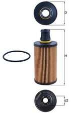 Ölfilter MAHLE OX 1338D Filtereinsatz 58,1mm für LANDROVER RANGE ROVER SPORT 3 2