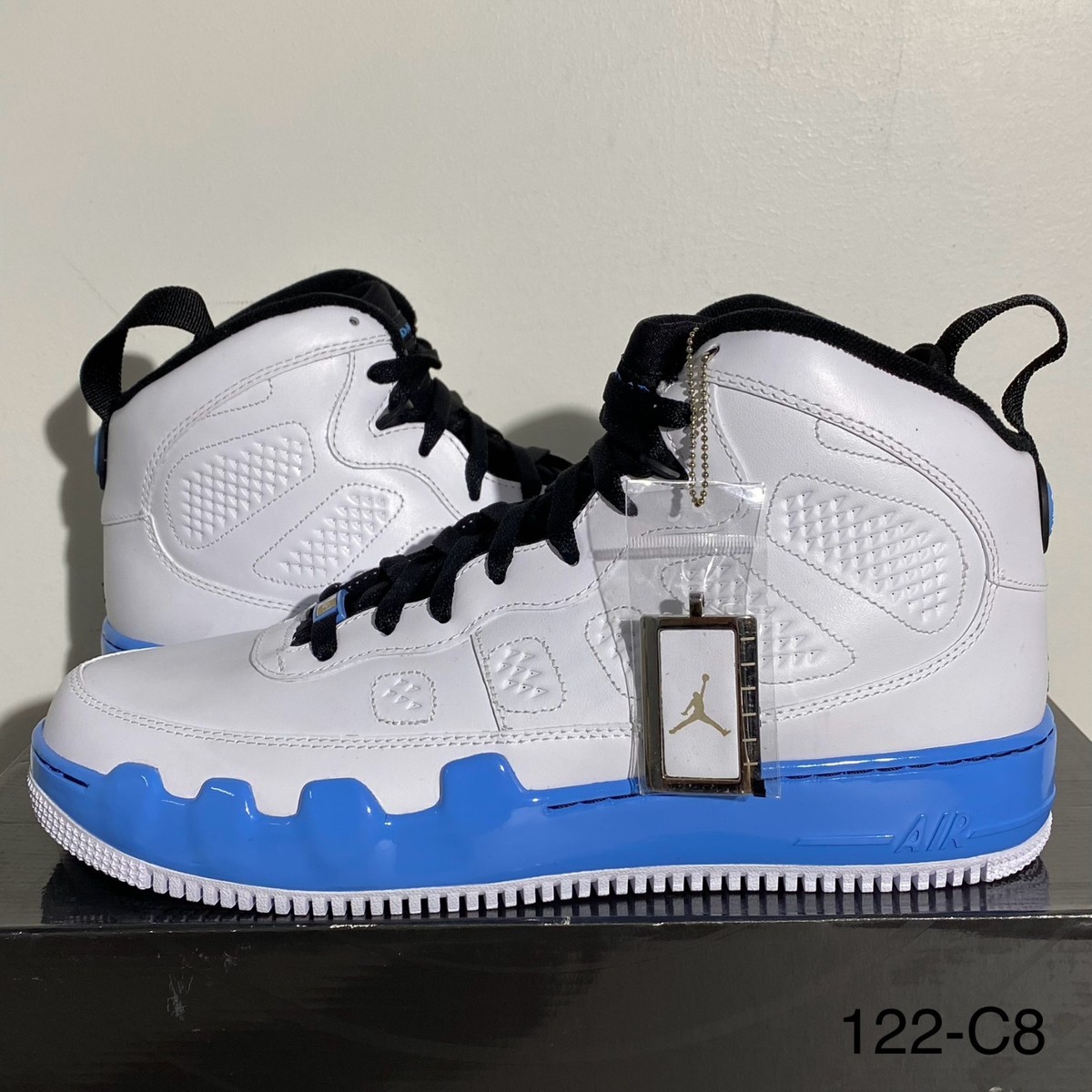 Size 12.5 - Nike Air Jordan Fusion 9 Powder Blue Men 352753-101