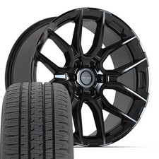 Df18c 22x9 Black Defiant Rims Bridgestone Tires Set Fits Ford Expedition
