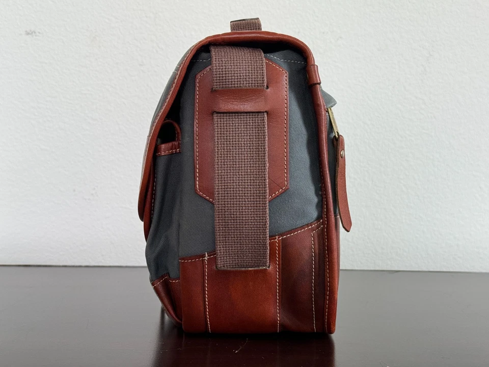 Fogg B-Sharp Camera Bag Satchel Dark Grey Fabric Havana Leather Trim Excellent!! - Image 4 of 4