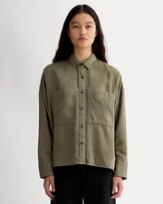 Everlane The Boxy Overshirt in Buttersoft in Kalamata, Size X-Small