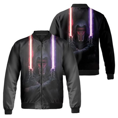 Star Wars Darth Revan Lightsaber Galaxy's Edge Gift For Fan Bomber Jacket