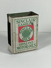 SINCLAIR GASOLINE Oils - Opaline Motor Oils - Tin Matchbox Cover Matchbook 1920s