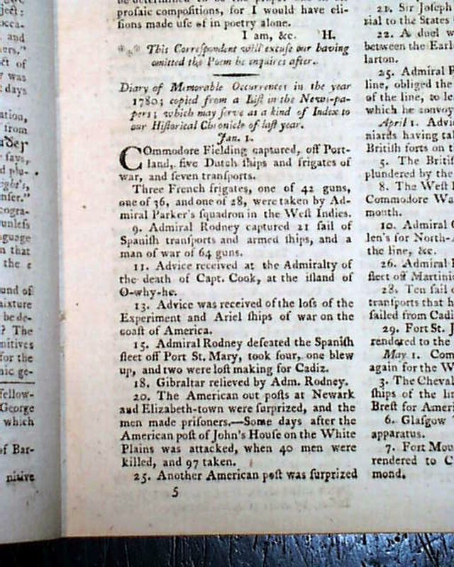 ETHAN ALLEN 1780 Revolutionary War Highlights Review AUGUSTA GA 1781 UK Magazine