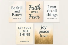 Christian Wall Art Bundle | Inspirational Quotes Digital Download, Printable
