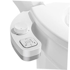 PIKETS Bidet Attachment for Toilet, Dual Nozzle Frontal and Rear Wash White