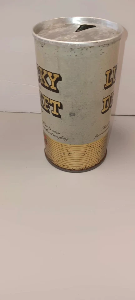 12OZ TAB TOP BEER CAN LUCKY DRAFT BEER USBC #89-36 NICE! - Image 4 of 4