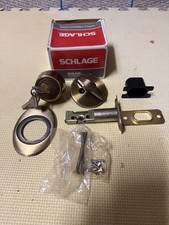 SCHLAGE Lock Single Cylinder Deadbolt Antique Brass