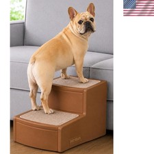 Easy Step II Pet Stairs, Wheat, 2 Step For Cats/Dogs up to 75 Pounds, Porta...