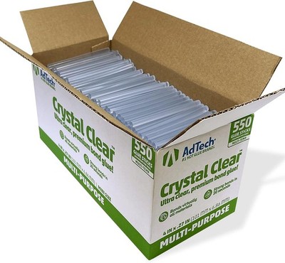 AdTech Hot Glue Sticks, 4 Inch Mini Size, Clear (550 Sticks) |