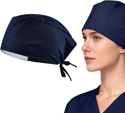 Op Hauben Damen 1 Stück Stoff Marineblau, Medizinische Op-Haube Für Ärzte, Krank