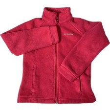 Columbia Girls Benton Springs Fleece Jacket Blue Full Zip Warm Outerwear S -flaw