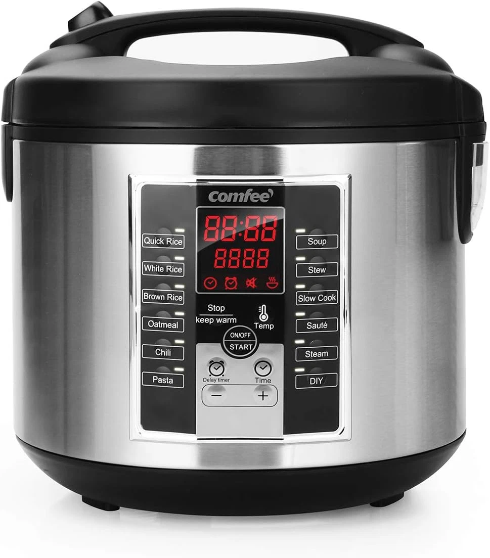 Rice Cooker, Slow Cooker, Steamer, Stewpot, Sauté All in One (12 Digital Cooking