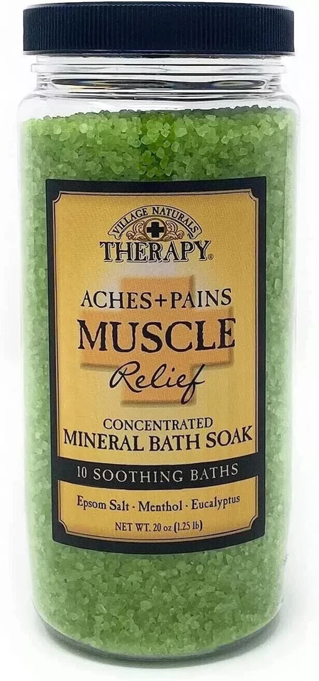 Village Naturals Therapy 矿物浴浸泡盐 20 盎司罐 — 第 3/4 张图片