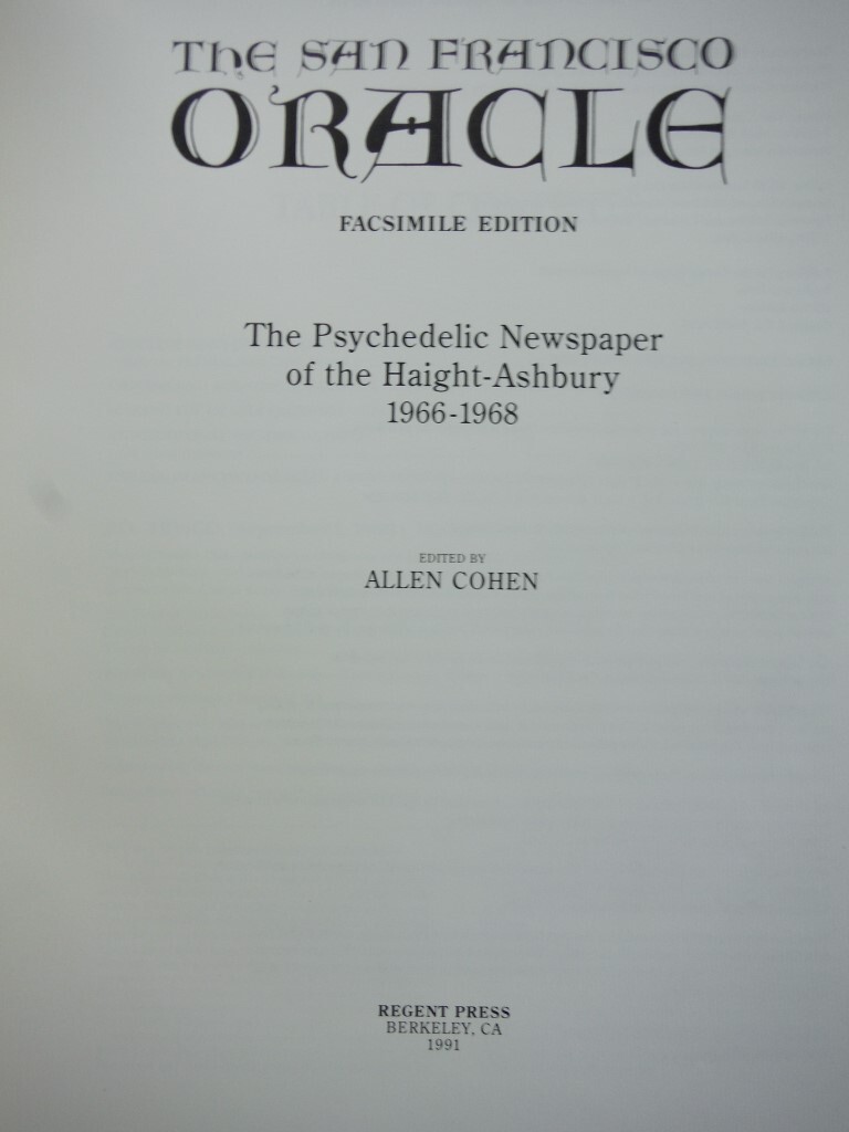 The San Francisco Oracle (Facsimile Edition) 9780916147112 | eBay
