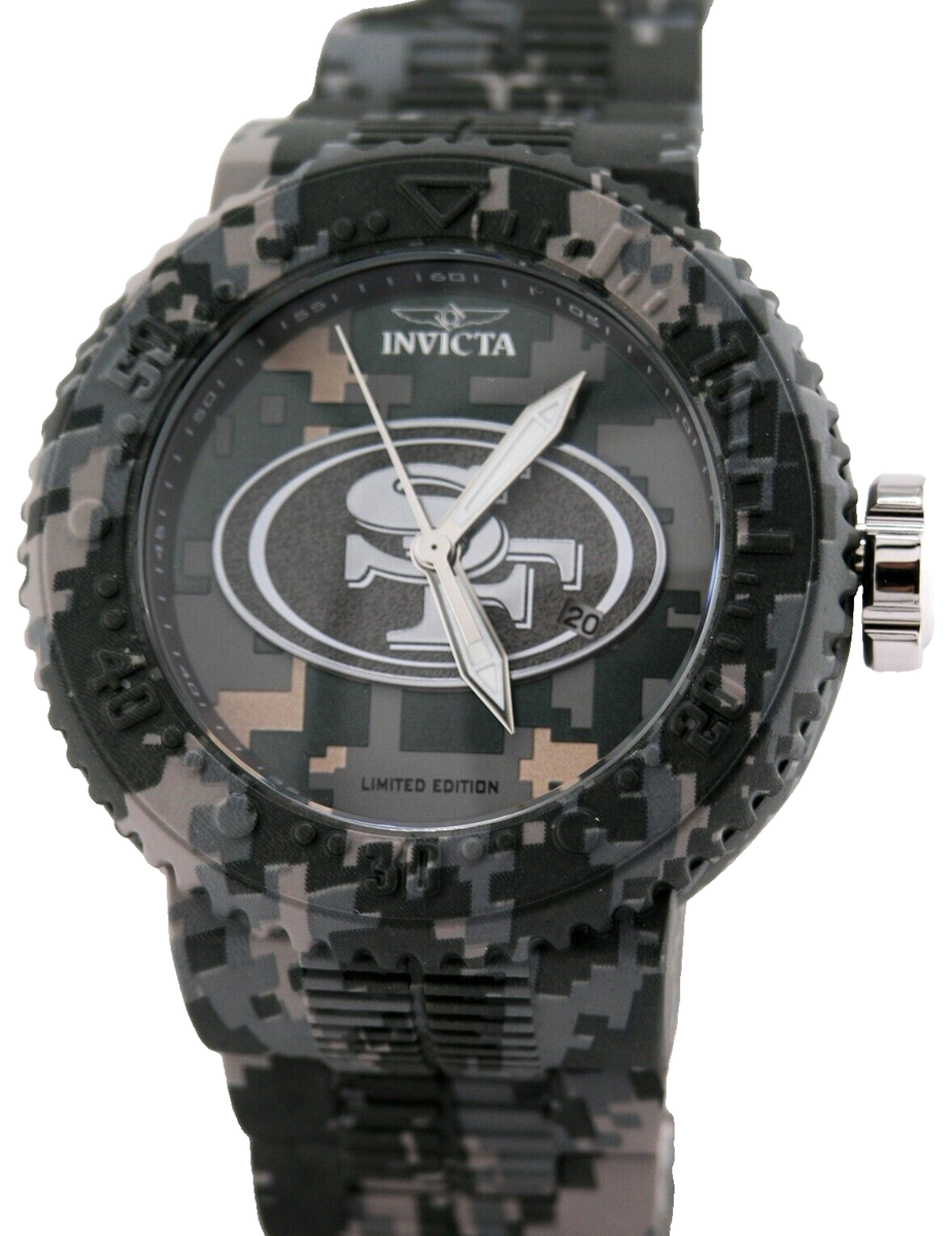 NEW INVICTA 45101 NFL SAN FRANCISCO 49ERS MILITARY CAMO WATCH WITH