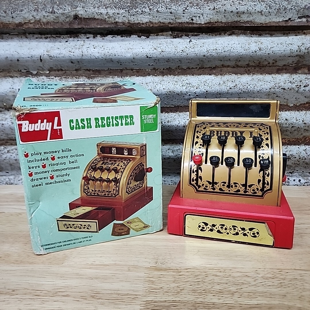 Buddy 商品名: LAST YEAR（ラストイヤー） VINTAGE BUDDY L METAL PLASTIC CASH REGISTER MADE JAPAN With Box | eBay