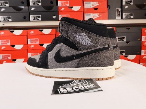 Nike Air Jordan 1 Mid SE "Black Denim" HJ4363-001 Men's New with box - Picture 10 of 12