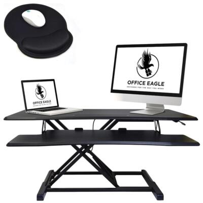 OFFICE EAGLE Schreibtischaufsatz höhenverstellbar Tisch Erhöhung Standing Desk 