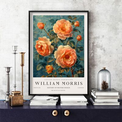 William Morris Druck, William Morris Ausstellung Poster Rosen, Floral (263c)