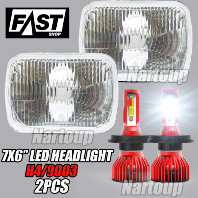 For Toyota Pickup 1982-1995 Hardbody Truck 5x7'' 7x6'' LED Headlight H4 Hi-Lo Beam