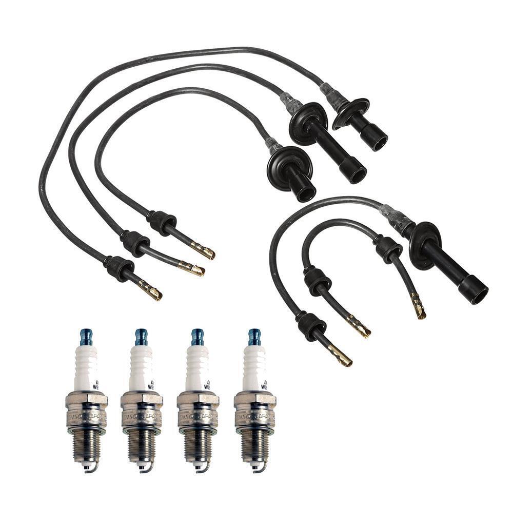 Denso Ignition Wire Kit 7mm 4 Pieces U-Groove Conventional Gap 0.032 For Porsche