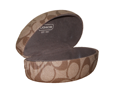 Coach Coach hard clamshell Signature Eyeglass Case Coach Signature Brown Logo Hard Clamshell Sunglasses Case  main image 3