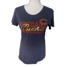 Chicago Bears NFL 1st Fashion Women s Sequin Size M T-Shirt