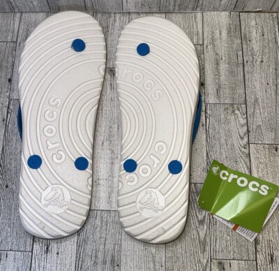 NWT! CROCS Unisex Adult Chawaii Tropical II Flip/ Ocean  display picture 1