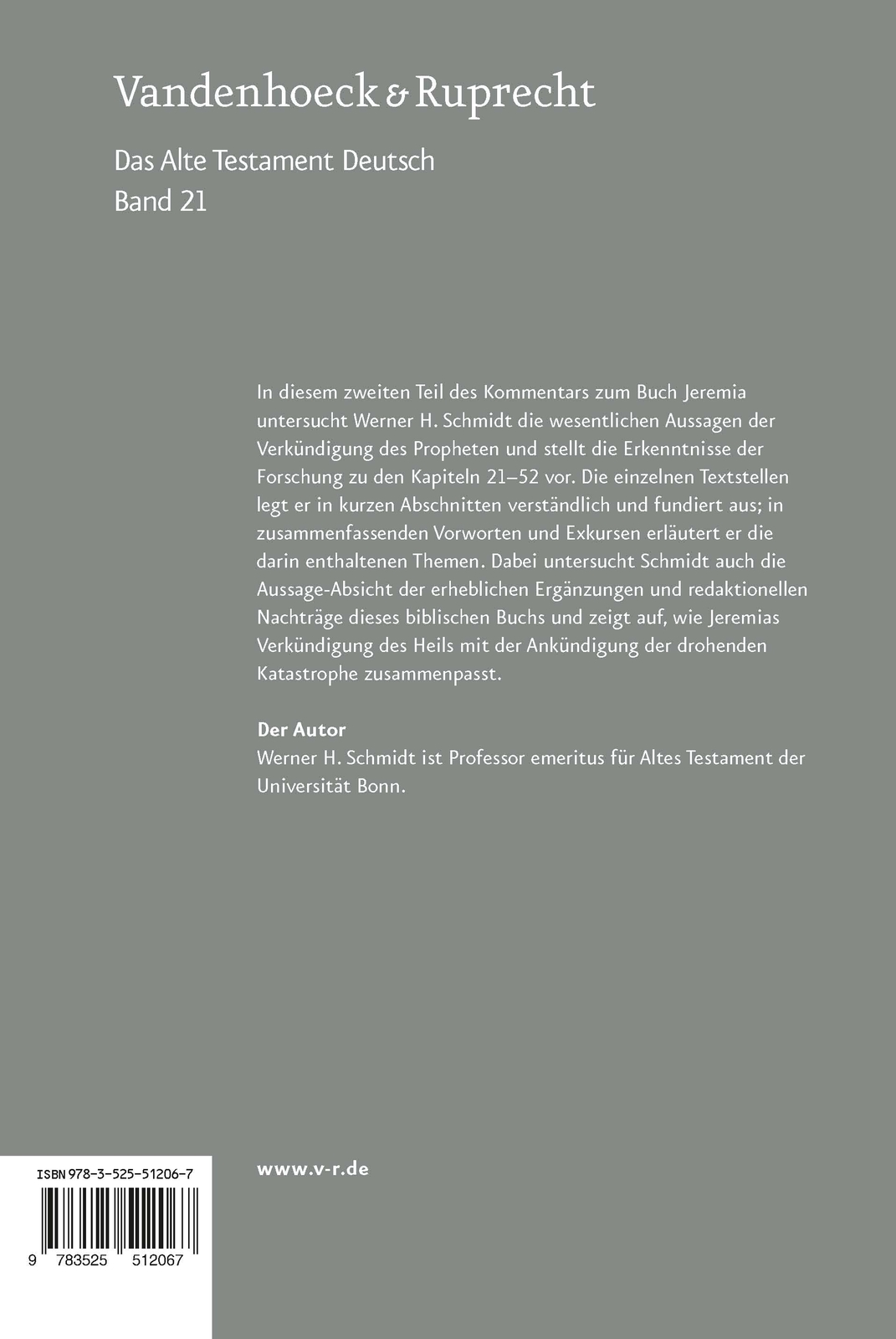 Thumbnail - Das Buch Jeremia, Werner H. Schmidt