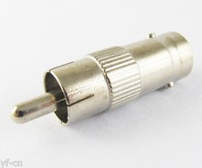 100pcs BNC Female Jack to RCA Male Plug Straight Connector Adapter Nickel Plated