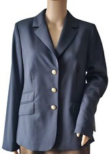 Artigiano Ladies Navy Blue Wool Blazer Jacket Size 14