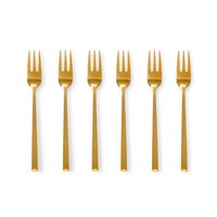 Kuchengabeln Set Dessertgabel Besteck Kuchen Edelstahl Rostfrei 6 Er Set Gold