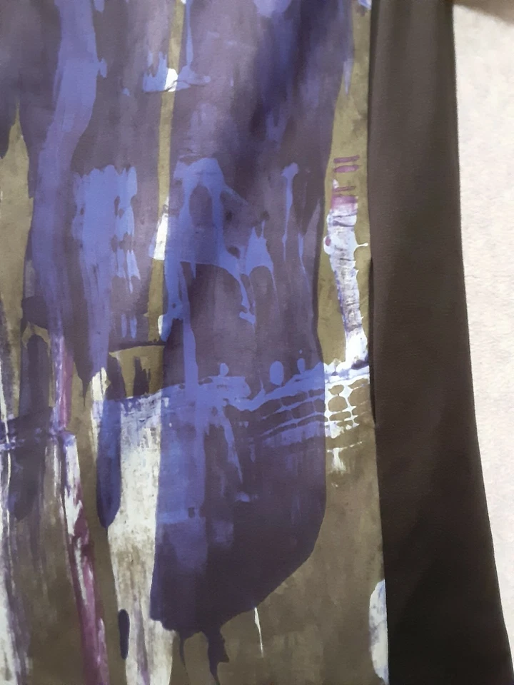 Vestido recto Simply Vera Wang negro azul talla PM manga corta bolsillos elásticos Foto 2 de 4