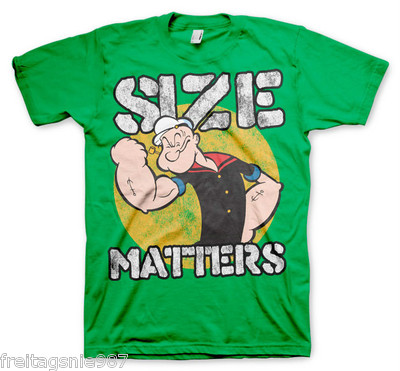 Popeye Größe Matters T-Shirt Baumwolle officially licensed