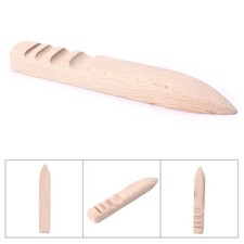 Burnisher Leather Craft Edge Flat Shape Wood Slicker Hand Leathercraft Tool 1PC