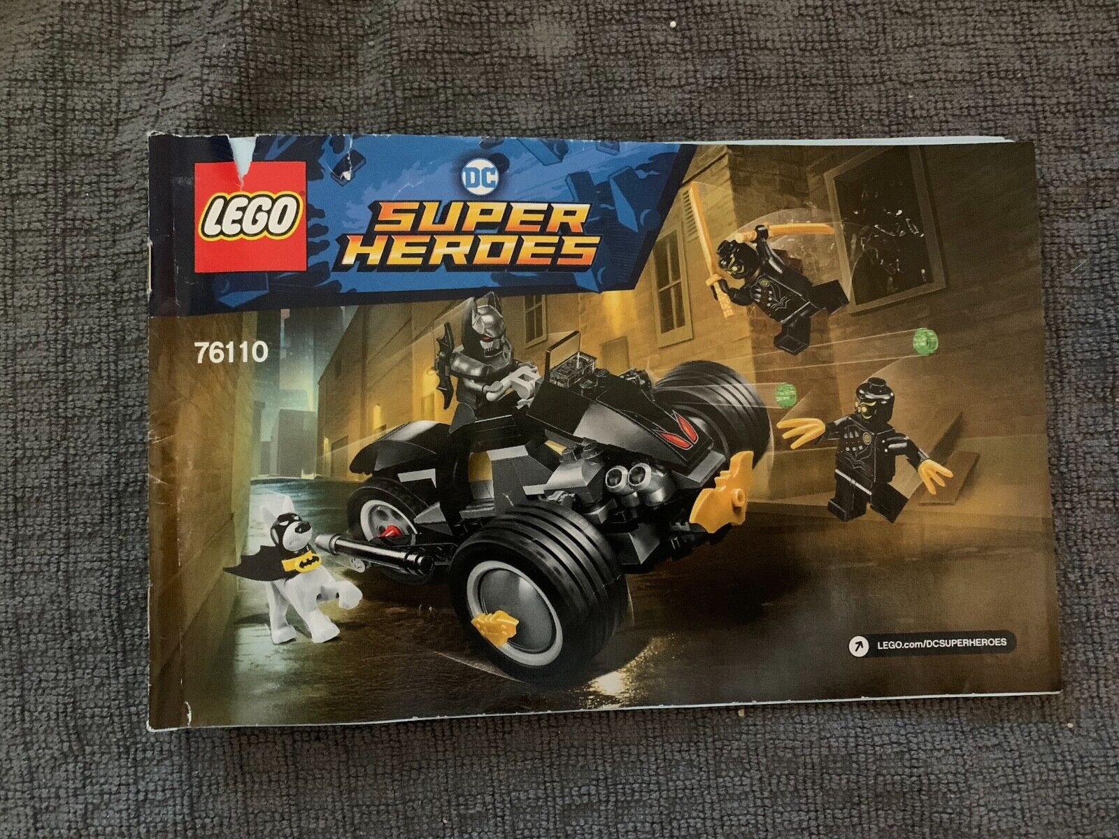 LEGO Batman motorcycle 76110 - DC SUPER HEROS - JUST Instructions NO LEGOS 