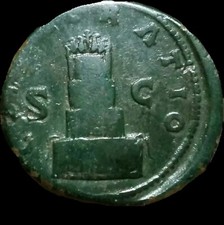 Antoninus Pius   138-161AD, Roman Imperial 24.9 gr .Very Rare . AE Sestertius 