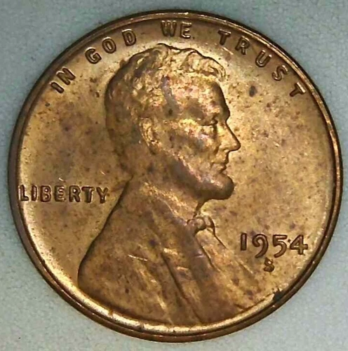 1954-S 1C Lincoln Wheat Cent UNC R/B 24sc0209-2