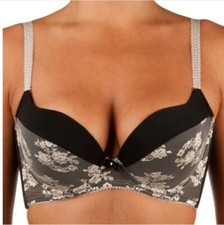 Little Minx Super Boost Padded Bra with Wide Back in Microfiber and Lace LM8063