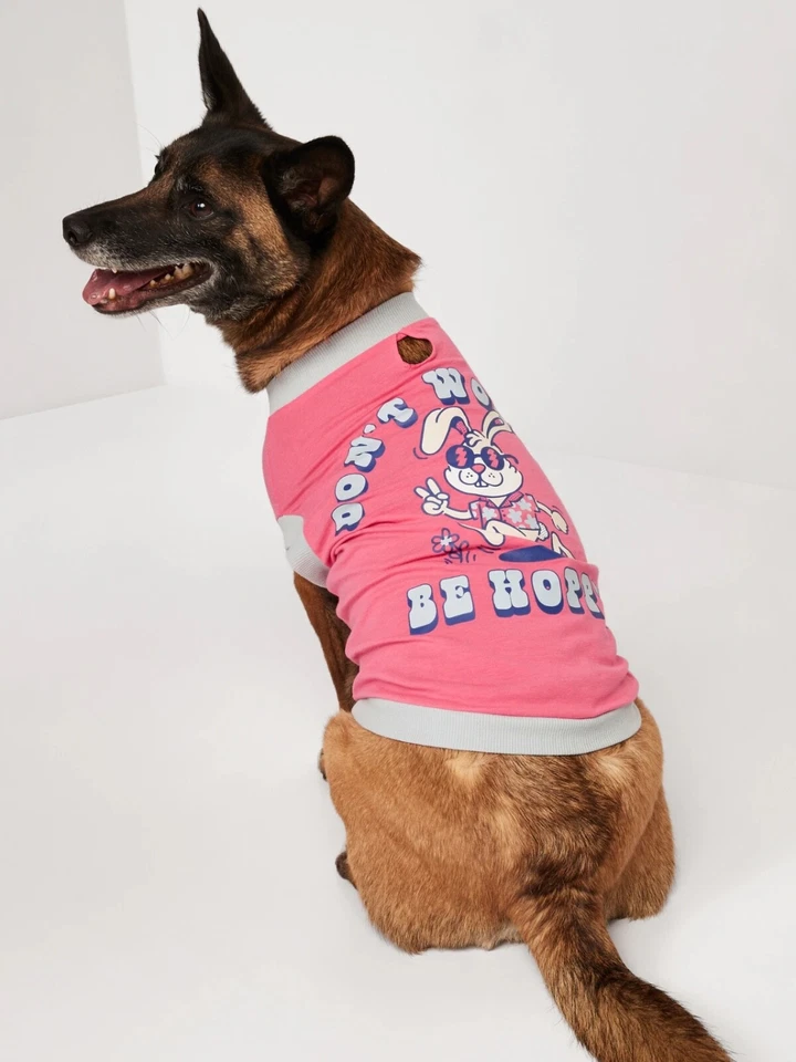 Camiseta Jersey-Tejido Estampado Gráfico Conejito de Pascua Azul Marino Antiguo Mascotas Perros Talla Grande Foto 2 de 2